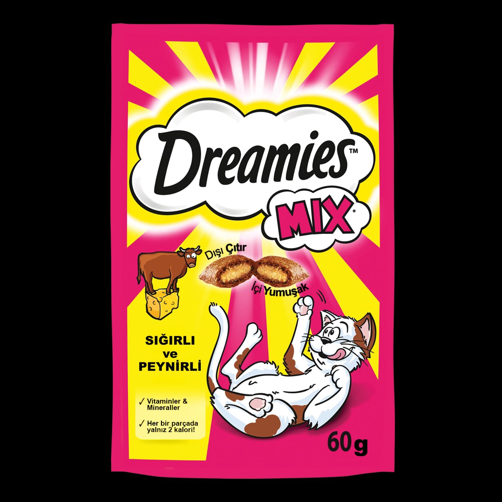 DREAMİES SIGIRLI PEYNİRLİ KEDİ ÖDÜLÜ 60 GR 6'LI
