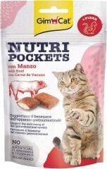 GİMCAT NUTRİPOCKETS BİFTEK&MALT 60 Gr