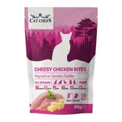 CAT CHEFS CHEESY CHİCKEN 80 GR (PEYNİRLİ TAVUKLU)