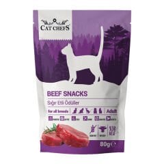 CAT CHEFS BEEF SNACKS 80 GR (SIĞIR ETLİ ÖDÜL)