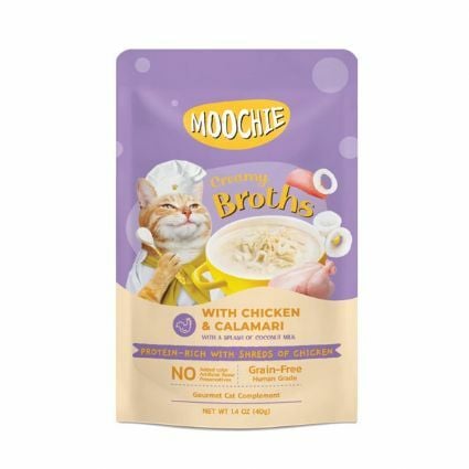 MOOCHİE ÇORBA KEDİ ÖDÜLÜ TAVUK-KALAMAR 40 GR 16'LI