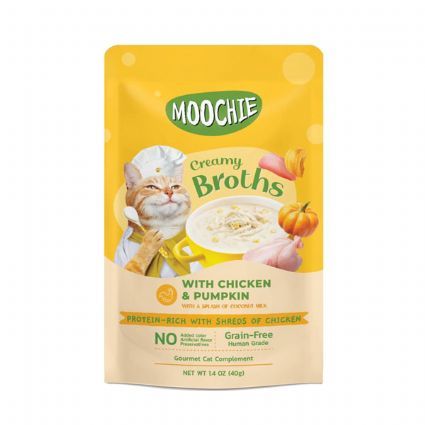 MOOCHİE ÇORBA KEDİ ÖDÜLÜ TAVUK-BALKABAĞI 40 GR 16'LI