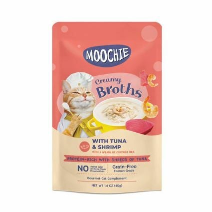 MOOCHİE ÇORBA KEDİ ÖDÜLÜ TON-KARİDES 40 GR 16'LI