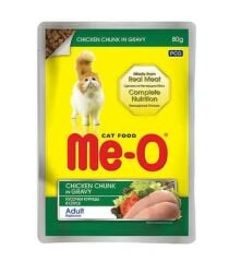 MEO-POUCH TAVUKLU KEDİ 80 GR 12'Lİ