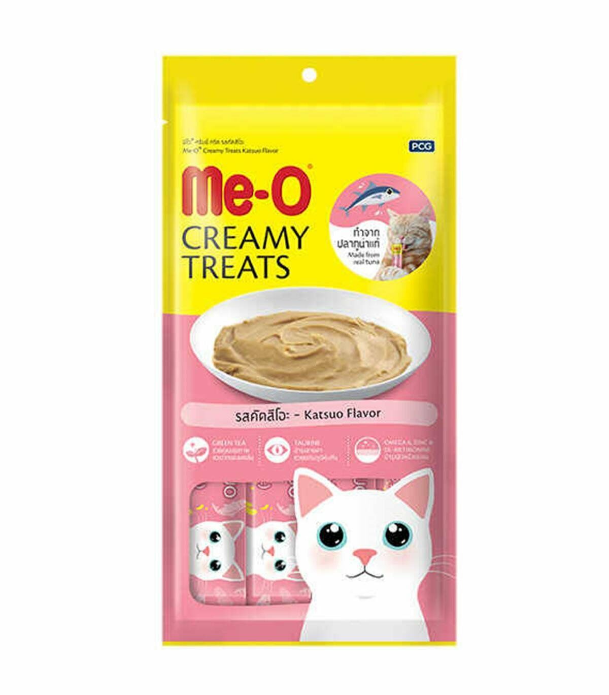 MEO-CREAMY ÇİZGİLİ ORKİNOS BALIĞI KEDİ ÖDÜLÜ 4*15 GR (6)