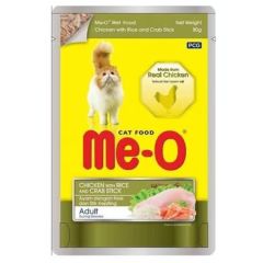 MEO-POUCH TAVUK/PİRİNÇ/YENGEÇ KEDİ 80 GR 12'Lİ