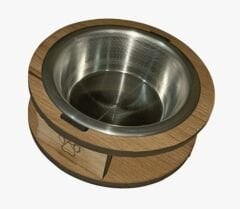 AHŞAP TEKLİ MAMA KABI ÇELİK TASLI