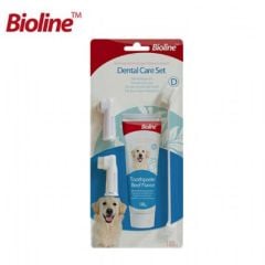 BİOLİNE BİFTEK AROMALI DENTAL DİŞ BAKIM SETİ 100 GR